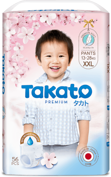 Tã quần Nhật Bản Takato siêu mềm mại (XXL, 56 miếng)