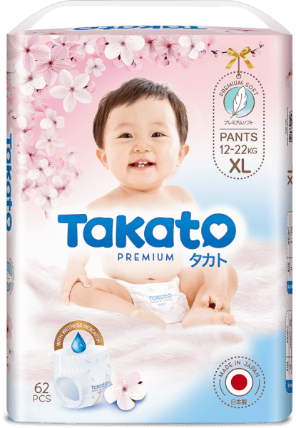 Tã quần Nhật Bản Takato siêu mềm mại (XL, 62 miếng)