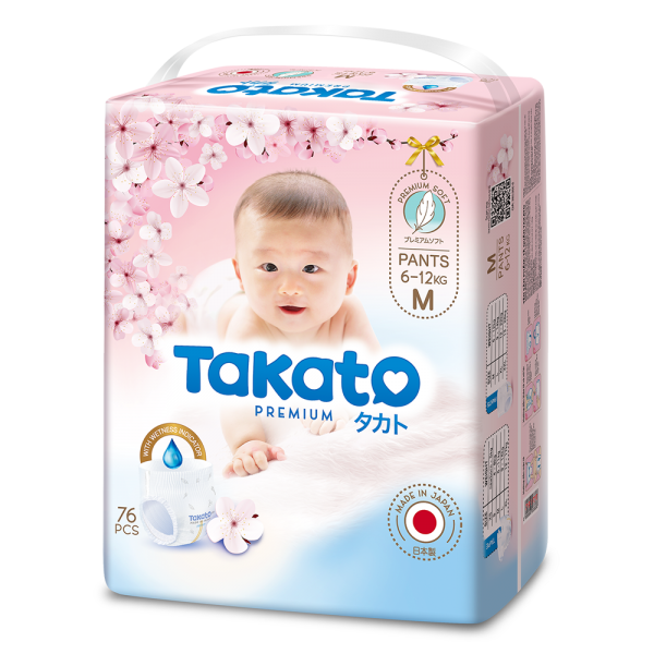 Tã quần Nhật Bản Takato siêu mềm mại (M, 76 miếng)