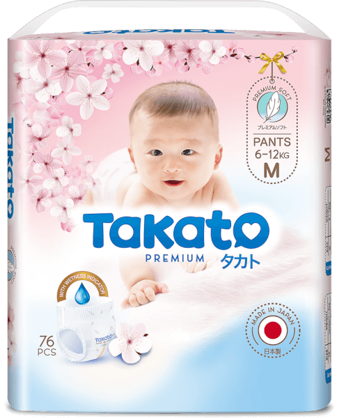 Tã quần Nhật Bản Takato siêu mềm mại (M, 76 miếng)