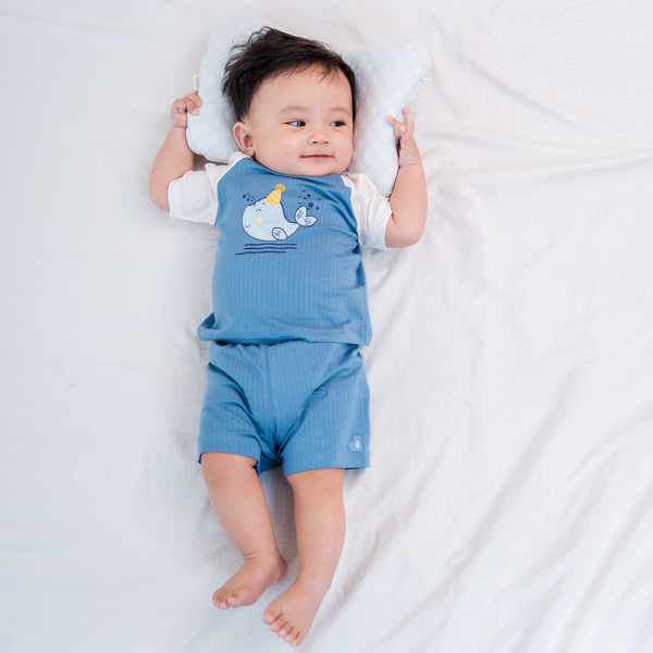 Gối nằm cho bé Animo B2111_AR001 (Xanh,23x35cm)