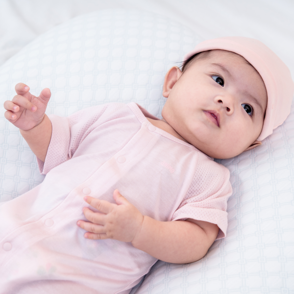 Bodysuit tính năng đùi, vải lưới Animo I0322030 (0-12M ,Hồng)