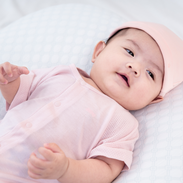 Bodysuit tính năng đùi, vải lưới Animo I0322030 (0-12M ,Hồng)