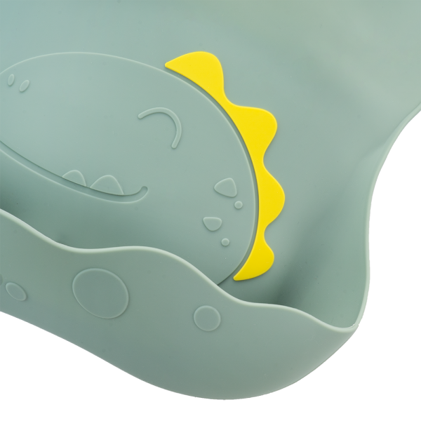 Yếm ăn dặm silicone Bebear (Xanh, BWF108)