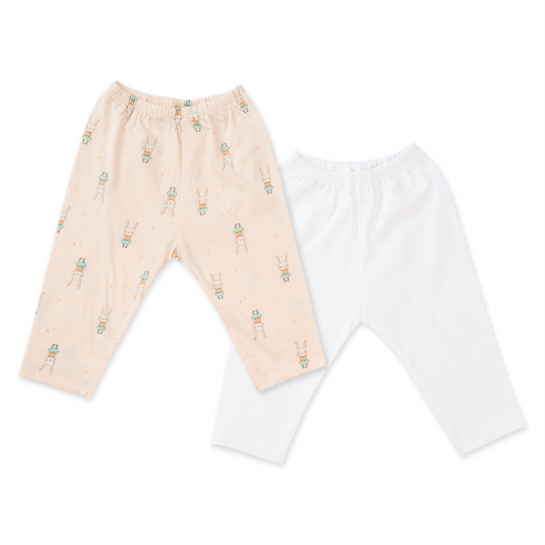 Cặp quần sơ sinh dài Animo NB422054 (NB-9M,Cam-trắng-Giao màu ngẫu nhiên)