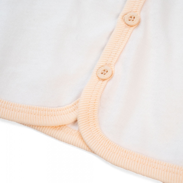 Cặp áo sơ sinh cài giữa tay dài Animo NB422053 (NB,Cam-trắng-Giao màu ngẫu nhiên)