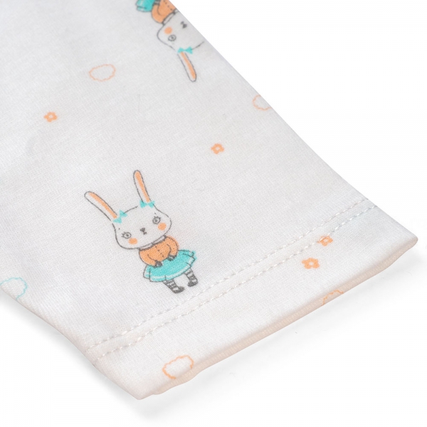 Cặp áo sơ sinh cài giữa tay dài Animo NB422053 (NB,Cam-trắng-Giao màu ngẫu nhiên)