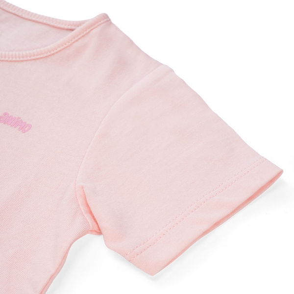 Cặp áo sơ sinh cài chéo tay ngắn Animo NB422051 (NB-9M, Hồng-trắng-Giao màu ngẫu nhiên)