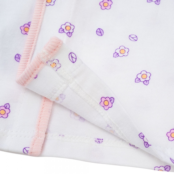 Cặp áo sơ sinh cài chéo tay ngắn Animo NB422051 (NB-9M, Hồng-trắng-Giao màu ngẫu nhiên)