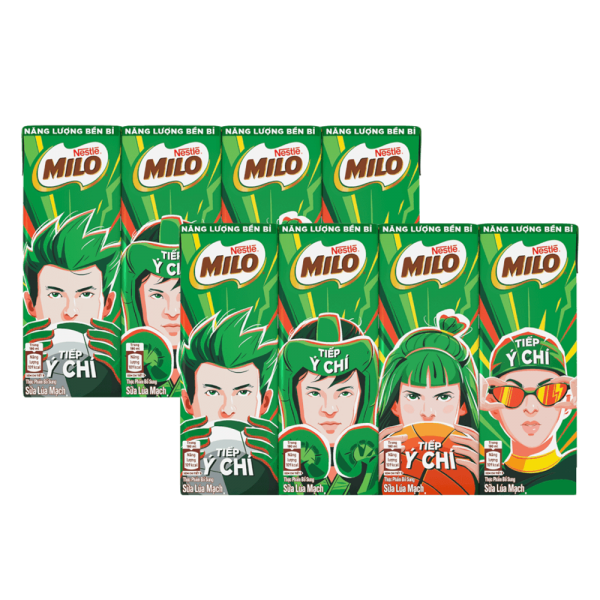 Combo 2 thức uống lúa mạch uống liền Nestle Milo 180ml - Lốc 4 hộp