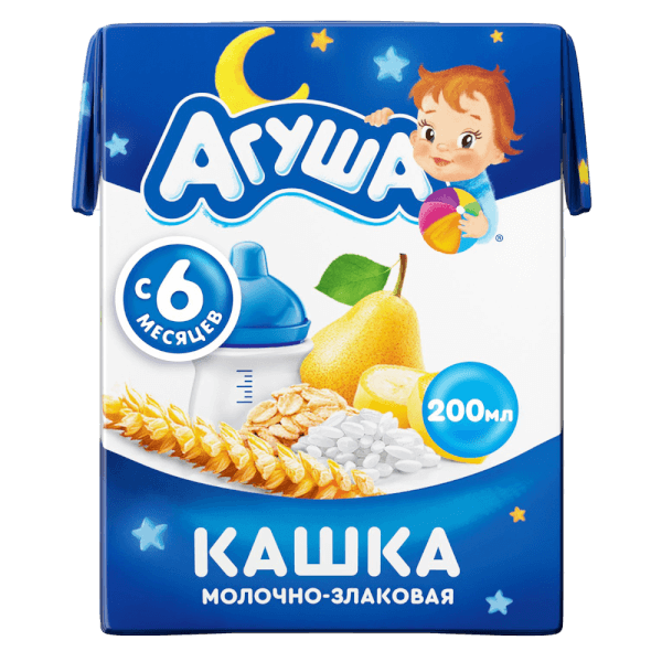 Sữa Đêm Ngũ Cốc Vị Lê Và Chuối Agusha 200ml