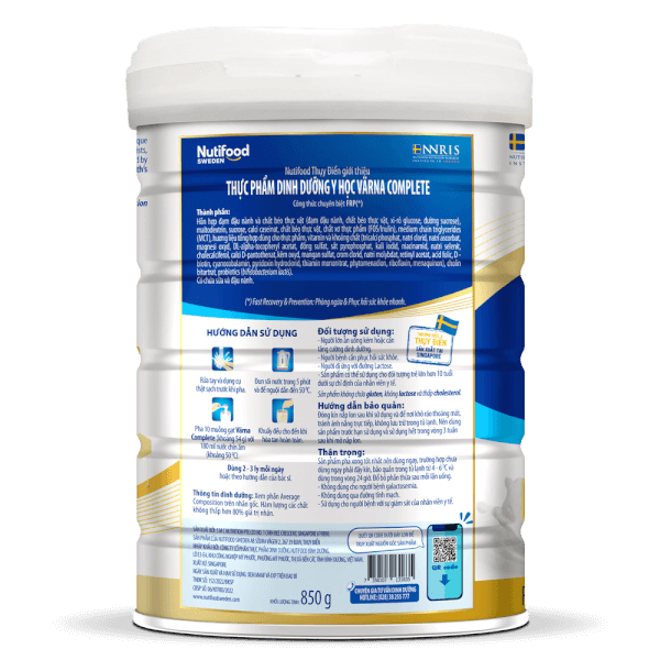 Combo 2 Sữa Nutifood Varna Complete 850g