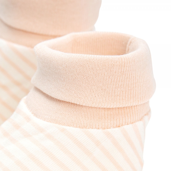 Bộ bao tay chân sơ sinh bo Animo BA1022041 (NB,Cam sọc)