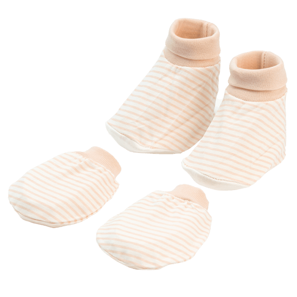 Bộ bao tay chân sơ sinh bo Animo BA1022041 (NB,Cam sọc)