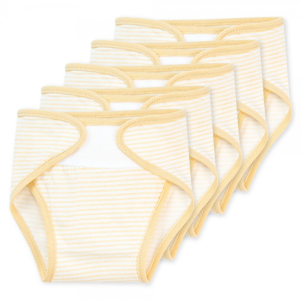 Set 5 tã vải sơ sinh Animo BA1022079 (NB,Vàng sọc)