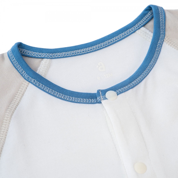 Bodysuit tính năng dài, vải modal BST Thiên Nga Animo BMC822086 (0-12M,Xanh)