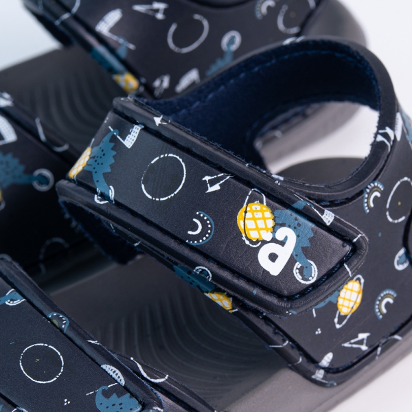 Sandal bé trai Animo A2207_JK049 (19-25,Xanh đen)