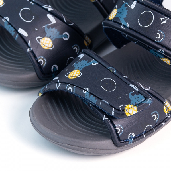 Sandal bé trai Animo A2207_JK049 (19-25,Xanh đen)