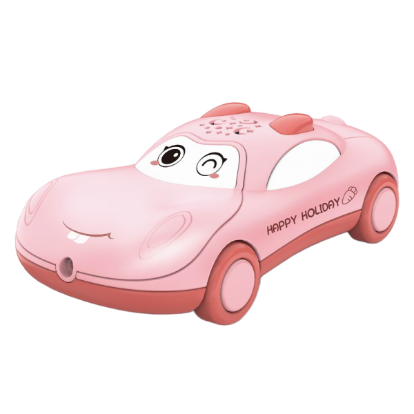 Điện thoại ô tô 2 trong 1 có nhạc, đèn JS056798 (Hồng)