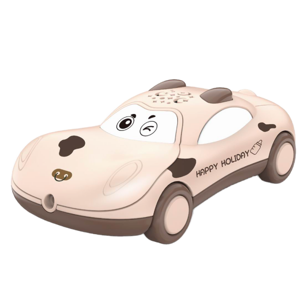 Điện thoại ô tô 2 trong 1 có nhạc, đèn JS056798 (Kem)