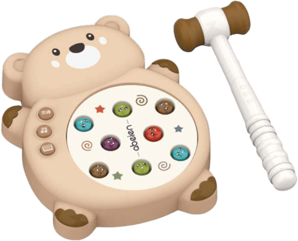 Bộ đập thú hình gấu kèm chức năng phát nhạc, kể chuyện JS056994 (Nâu)