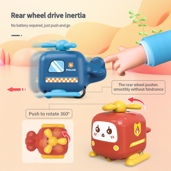 Xe hoạt hình trực thăng chạy trớn có âm thanh sinh động LH16877623 (Màu ngẫu nhiên)