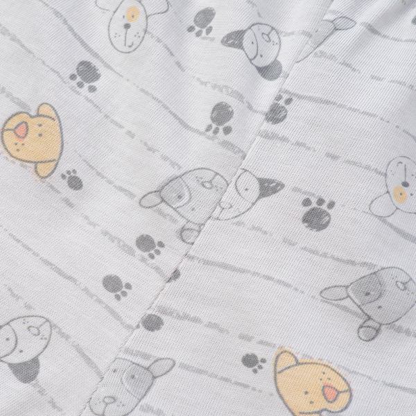 Cặp quần sơ sinh ngắn Animo KV123022 (NB-12M,Xám họa tiết_Trắng)