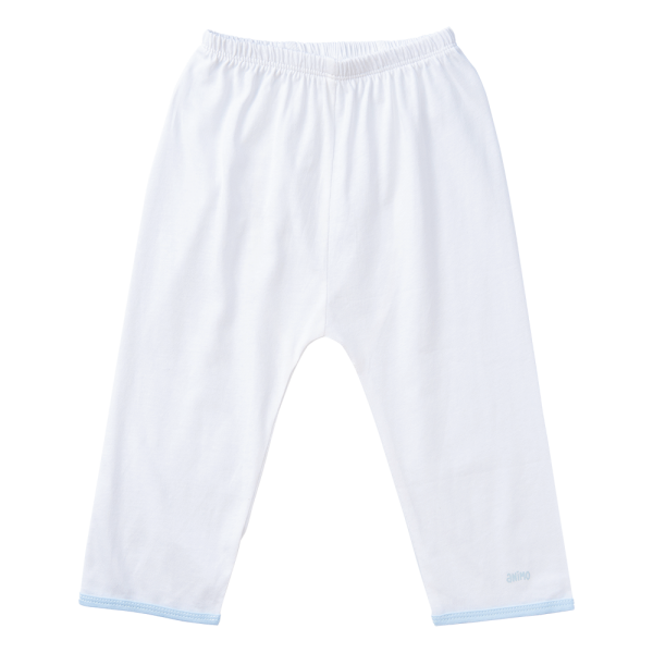 Cặp quần sơ sinh dài Animo KV123013 (NB-12M,Trắng_Xanh họa tiết)