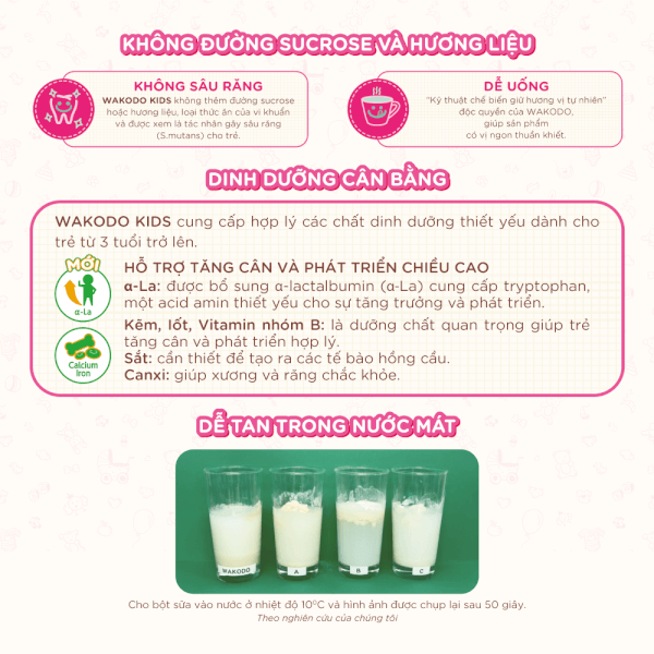 Sữa Wakodo KIDS 3 830g (từ 3 tuổi trở lên)