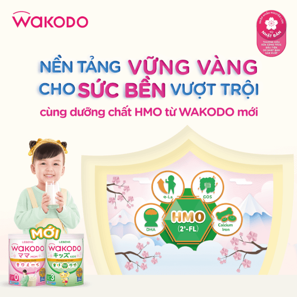 Sữa Wakodo KIDS 3 830g (từ 3 tuổi trở lên)
