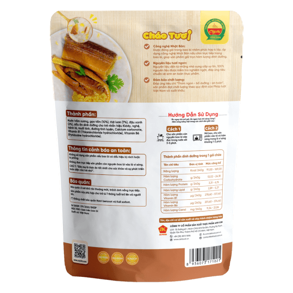 Cháo tươi lươn đậu xanh