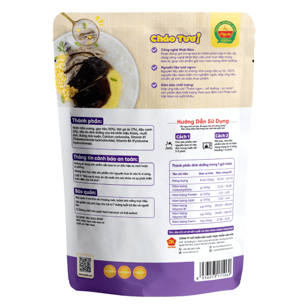 Combo 2 Cháo tươi Cây Thị Gà ác đậu xanh