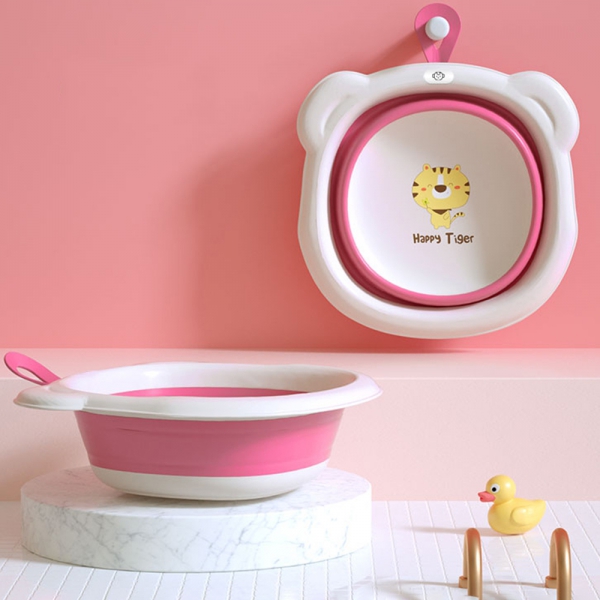Chậu rửa mặt gấp gọn cho bé Animo (Hồng) (giao mẫu ngẫu nhiên)