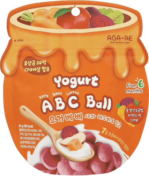 Snack sữa chua sấy khô AGA-AE vị táo, củ dền, cà rốt (20g)