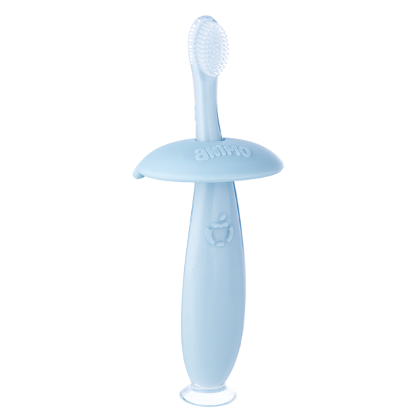 Bàn chải silicone chống hóc cho bé Animo ( 12M+, Xanh, GHtr2202)