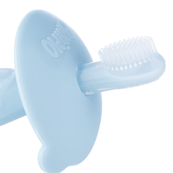 Bàn chải silicone tay cầm oval Animo (12M+, Xanh, GHtr2201)