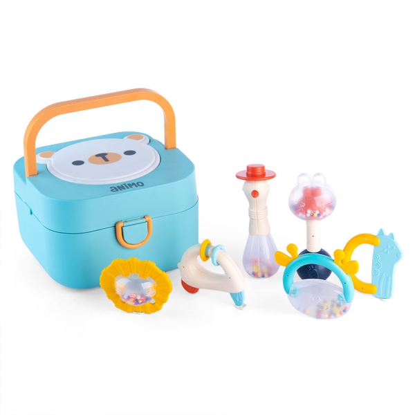 Hộp xúc xắc Animo có nhạc đèn 6pcs YN475576 (Xanh dương)