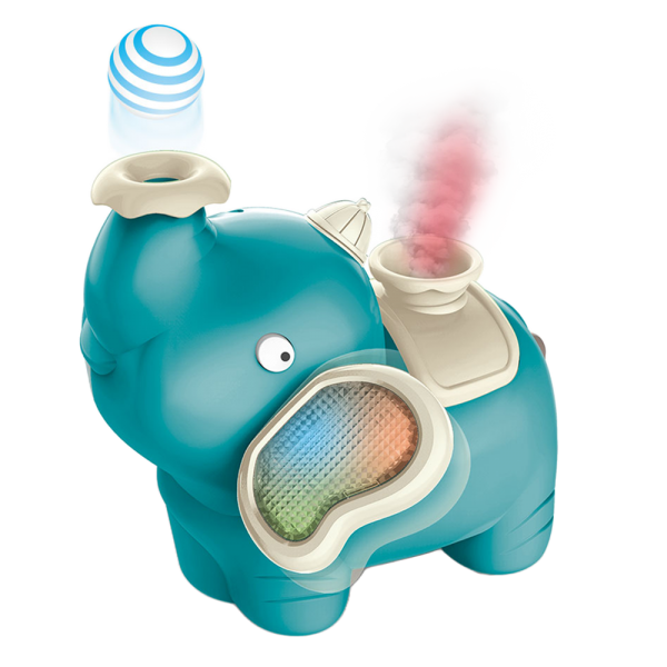 Chú voi thổi bóng và phun sương có nhạc, đèn JS056834 (Xanh)