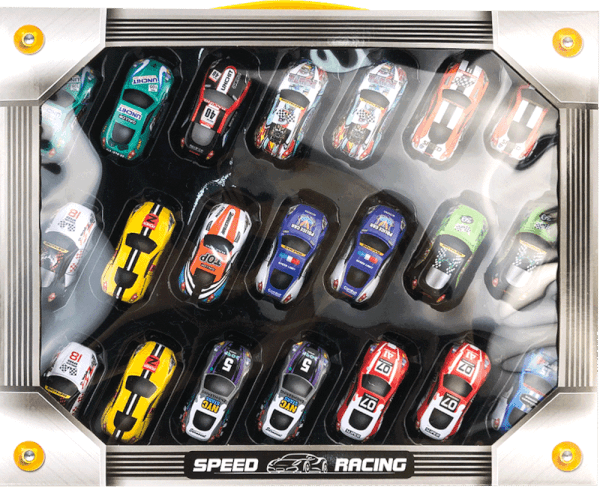 Bộ xe đua gồm 21 xe Die-cast đa màu CY517232