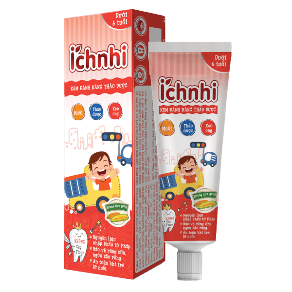 Ích Nhi Kem Đánh Răng Thảo dược hương Dưa gang