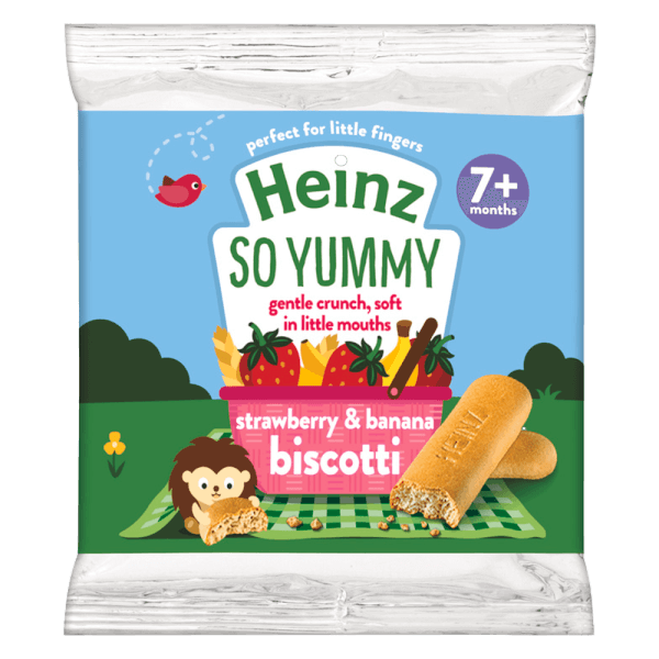 Bánh quy vị Dâu và Chuối (ít đường) dành cho trẻ từ 7 tháng