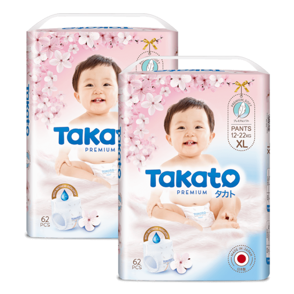 Combo 2 Tã quần Nhật Bản Takato siêu mềm mại (XL, 62 miếng)
