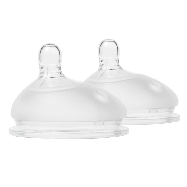 Vỉ 2 núm ty Olababy lỗ tròn (0-3M)