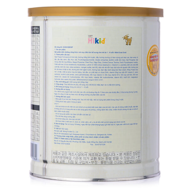 Sữa dê Hikid 650g (1-9 tuổi)