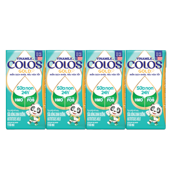 Combo 4 Sữa non Vinamilk ColosGold 110ml (từ 1 tuổi) lốc 4 hộp