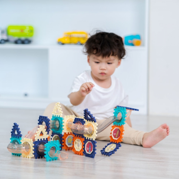 Bộ lắp ráp mô hình đường ống bóng lăn cho bé 66pcs CY325866