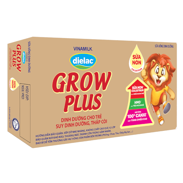 Sữa uống dinh dưỡng Dielac Grow Plus 110ml (Sữa Non) - Lốc 4 hộp (Giao bao bì ngẫu nhiên)