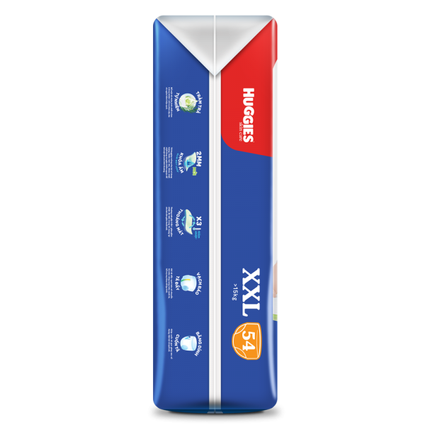 Tã quần Huggies Skincare gói cực đại (XXL, >15kg, 54 miếng) (Giao bao bì ngẫu nhiên)