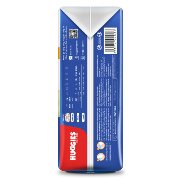 Tã quần Huggies Skincare gói cực đại (M, 6-11kg, 76 miếng) (giao bao bì ngẫu nhiên)