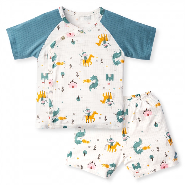 Bộ tính năng ngắn chống muỗi, HT Hiệp Sĩ Animo VĐ523004 (0-24M,Xanh lá)